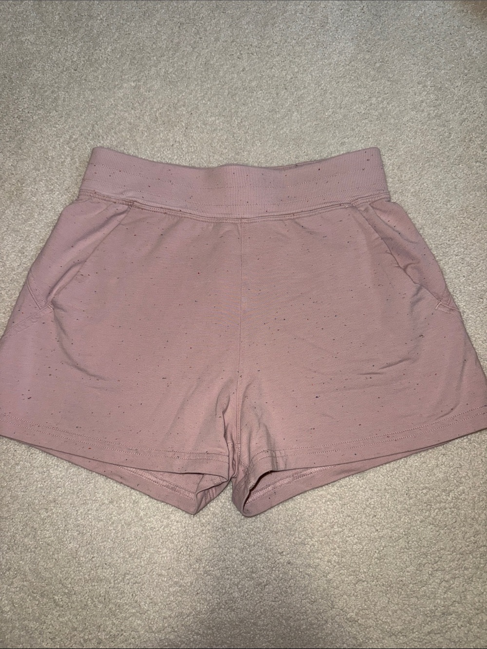 Lululemon Women’s Short Lounge Shorts - Dusty Pink with colorful polkadots
